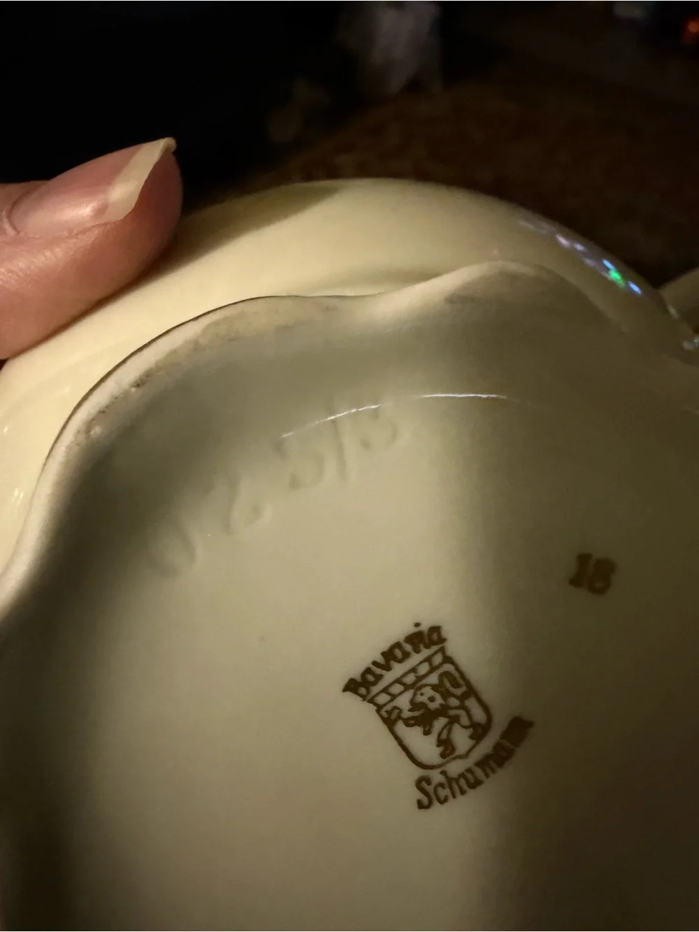 Vintage Porcelain Creamer and Sugar Bowl with Gold Trim
